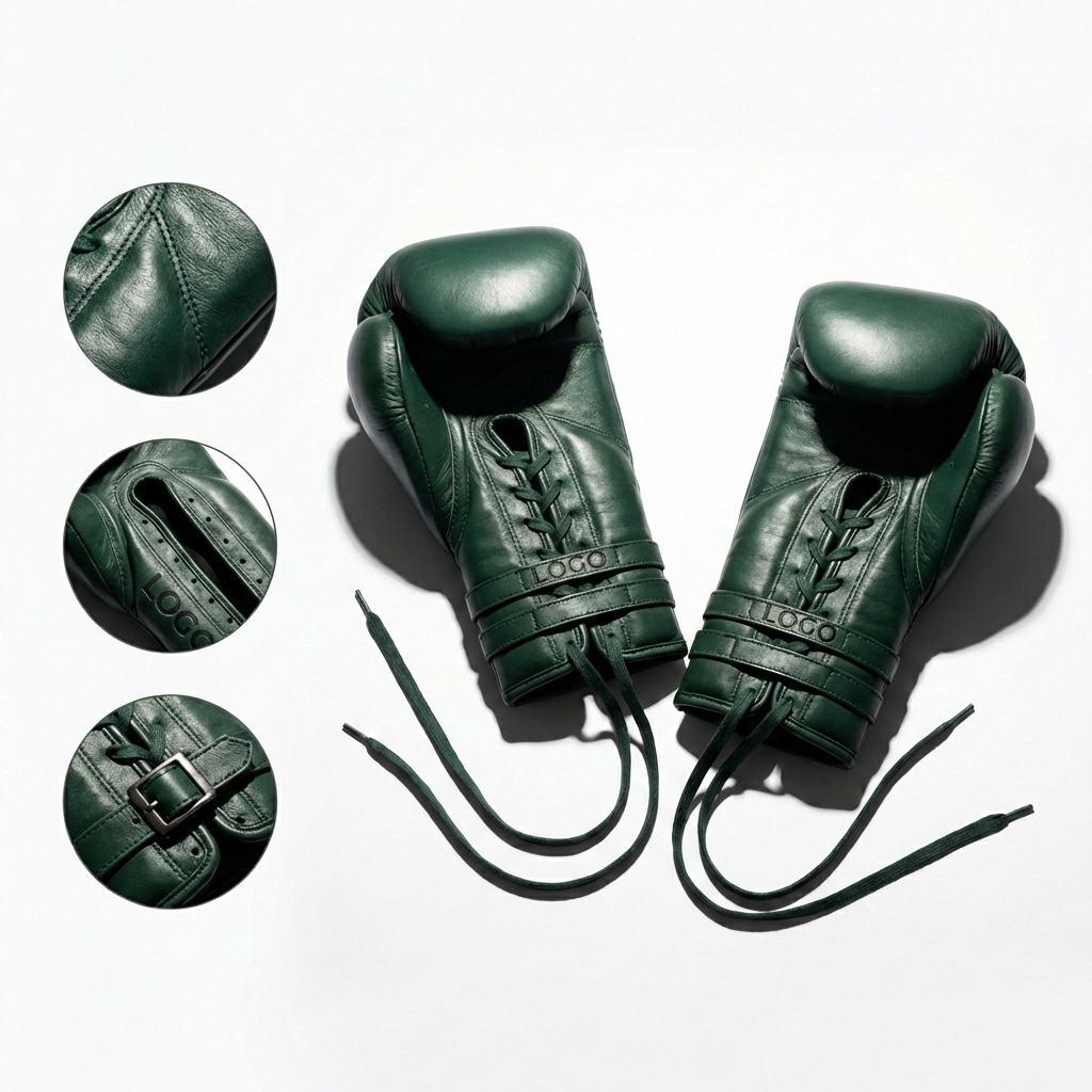 Vibrant Green Full-Size Boxing Glove Display Pair