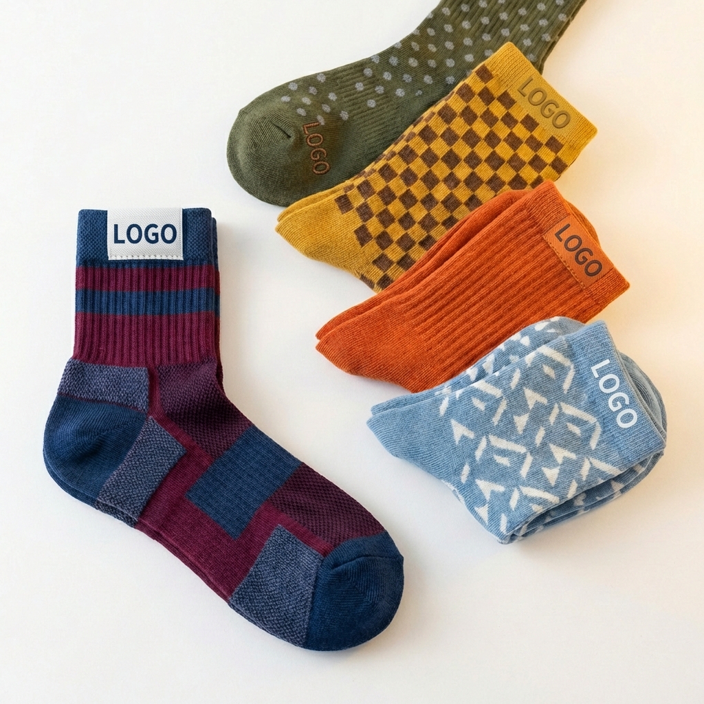 Men's Fashion Pattern Crew Socks Multi-Pack