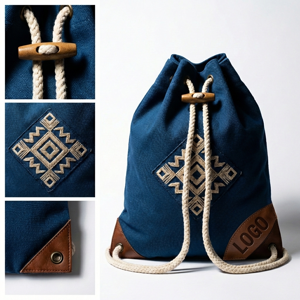 Rugged Adventure Cinch Pack with Reinforced Accents