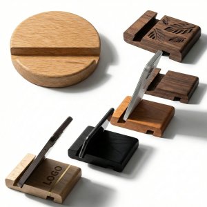 Solid Hardwood Single-Slot Smartphone Dock